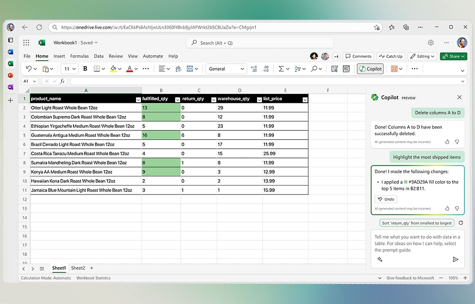 Copilot in Excel