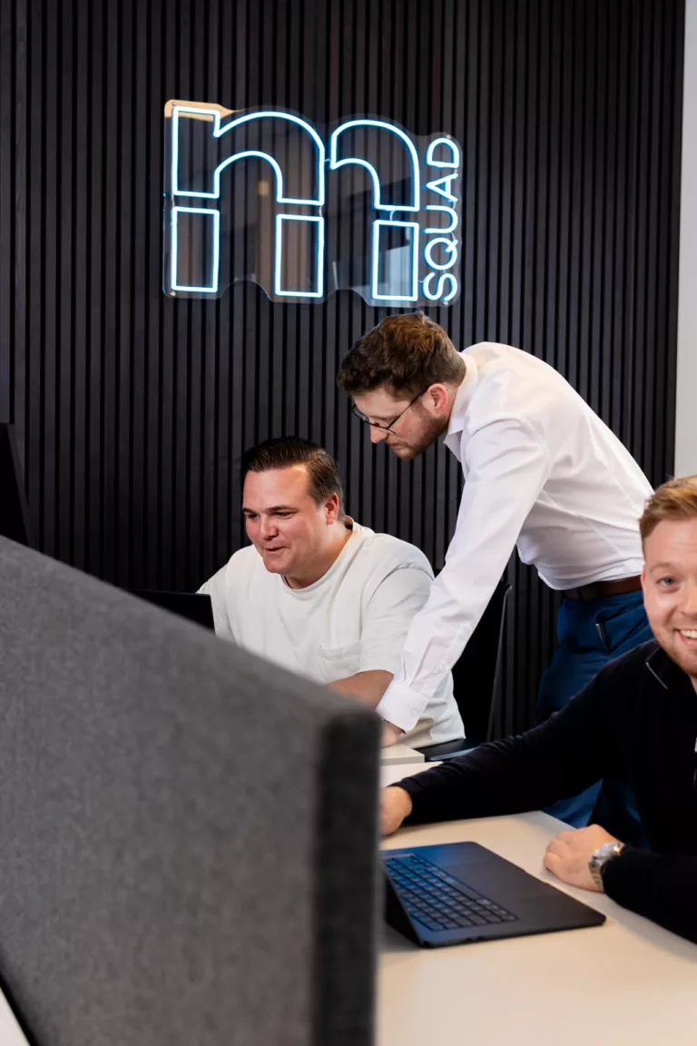 Remi van Veen in actie tijdens dynamisch overleg met Wouter Veltman bij Msquad over technische oplossingen